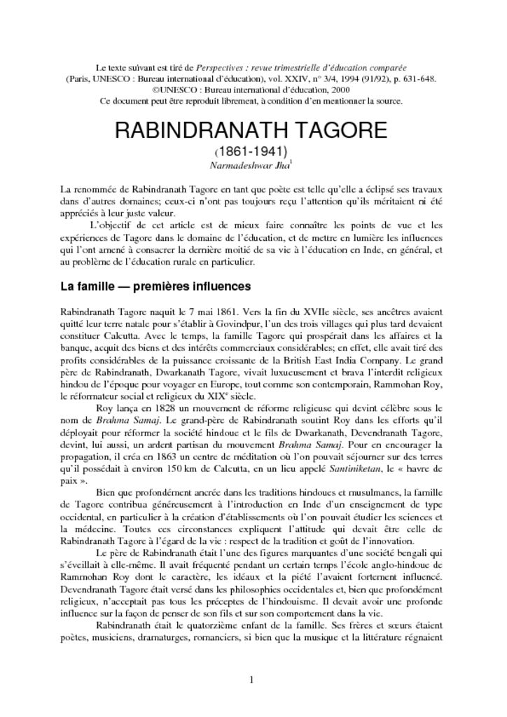 thumbnail of Présentation UNESCO Tagore